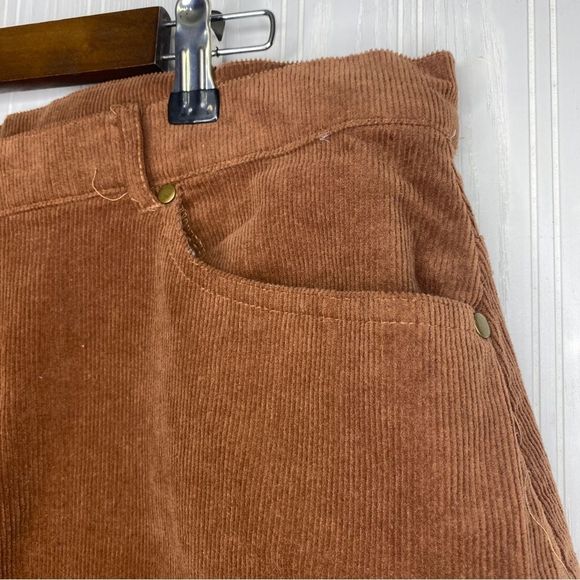 Rue 21 Brown Corduroy Mini Skirt Raw Hem Size 2X - Picture 2 of 8